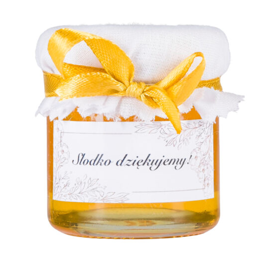 Słoiczek z miodem, podziękowania dla gości weselnych